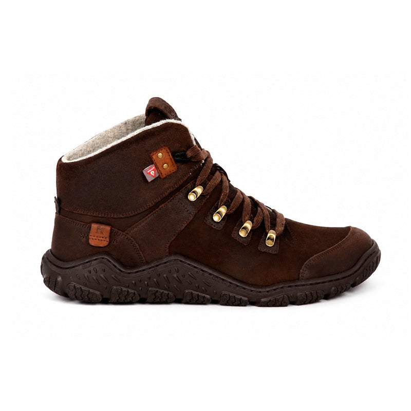 Warmer Barfußschuh aus hydrophobiertem Leder