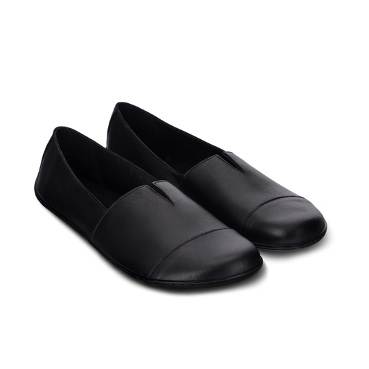 Be Lenka Rosaluna All Black Damen Barfuß-Mokassin aus Leder