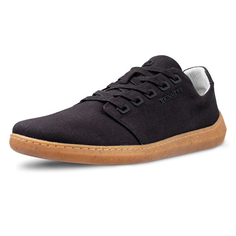 Skinners Wanderer II True Black Barfuß Sneaker