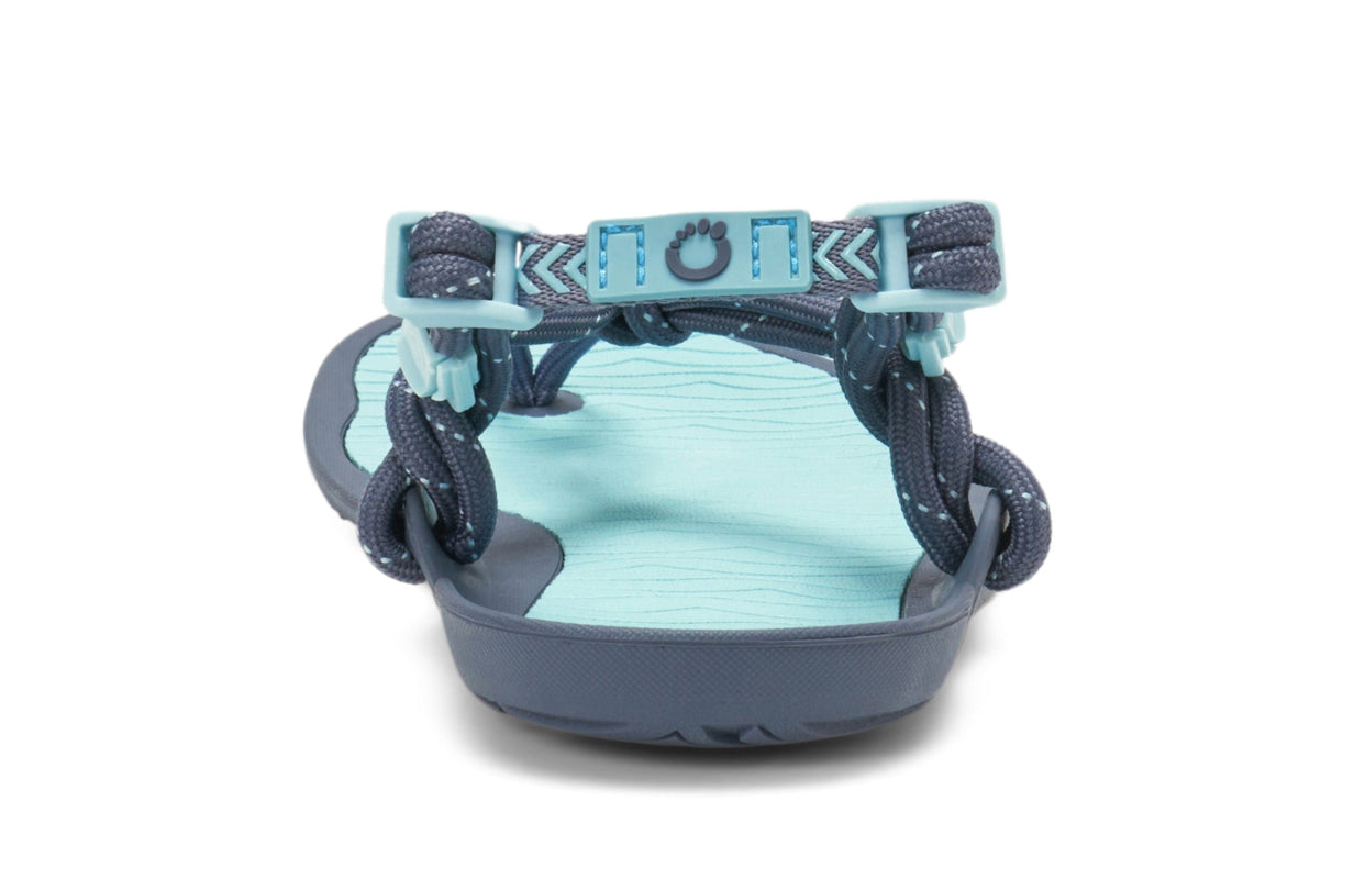 Schnürsystem der Xero Shoes Aqua Cloud Blue Sapphire Wassersandale