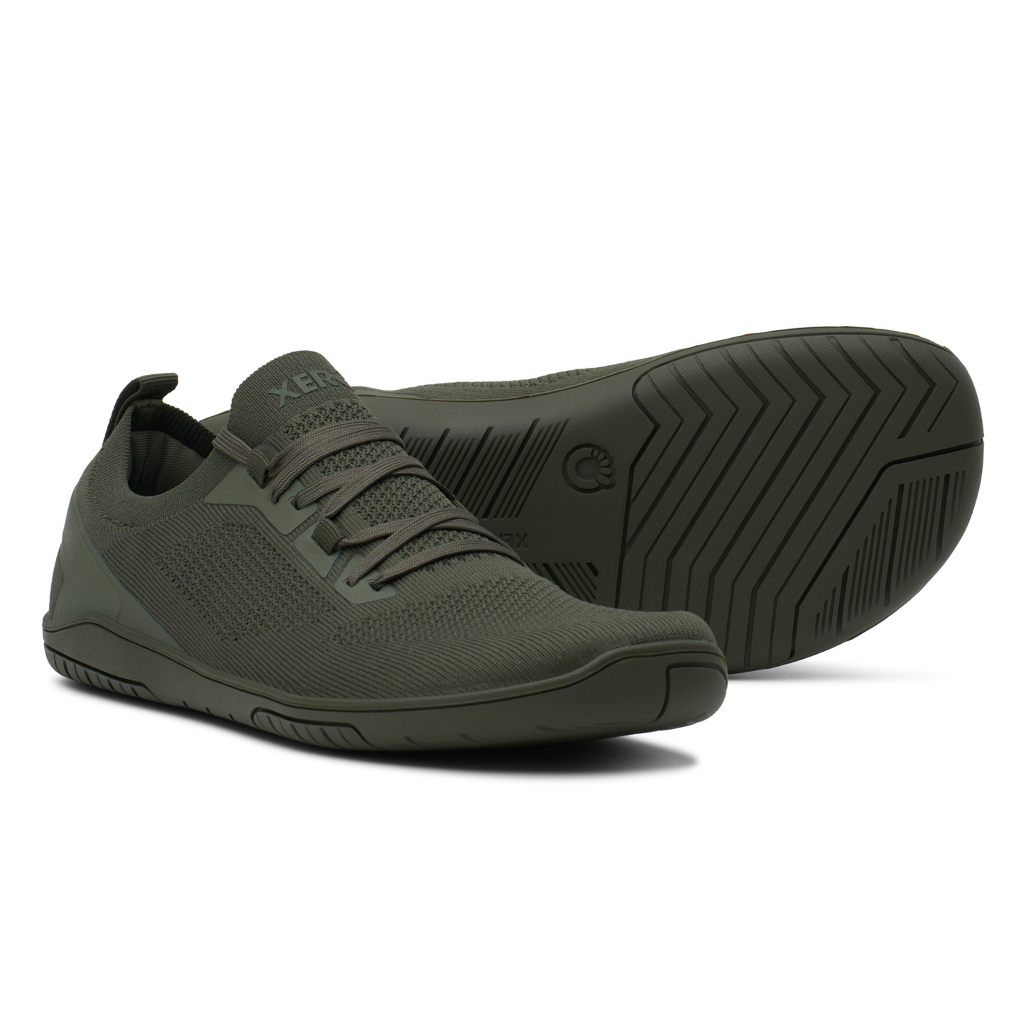 Xero Shoes Nexus Knit Army Green Barfuß-Sneaker aus 3D-Strick